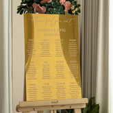 Gold Mirror Acrylic Seating Chart
